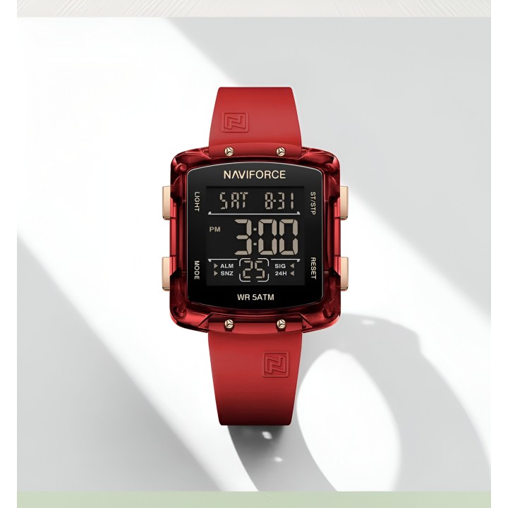Reloj Naviforce Sport Nf7121 Digital Mujer Goma + Estuche