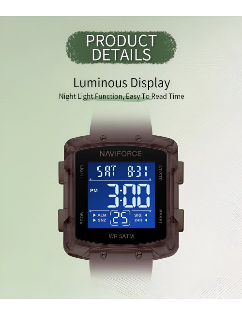 Reloj Naviforce Sport Nf7121 Digital Mujer Goma + Estuche