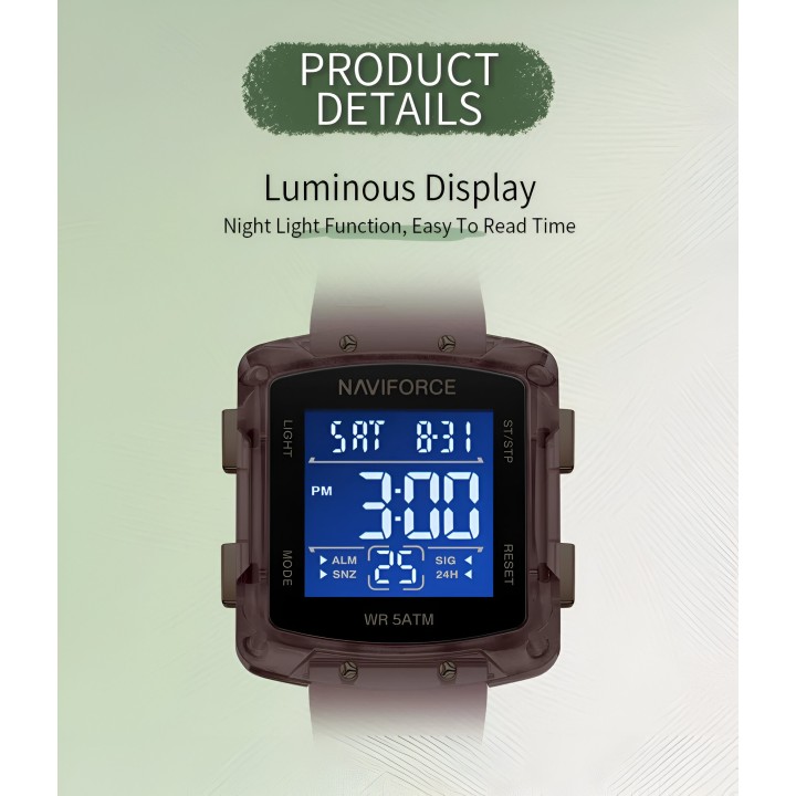 Reloj Naviforce Sport Nf7121 Digital Mujer Goma + Estuche