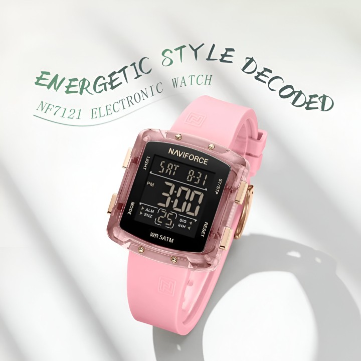 Reloj Naviforce Sport Nf7121 Digital Mujer Goma + Estuche