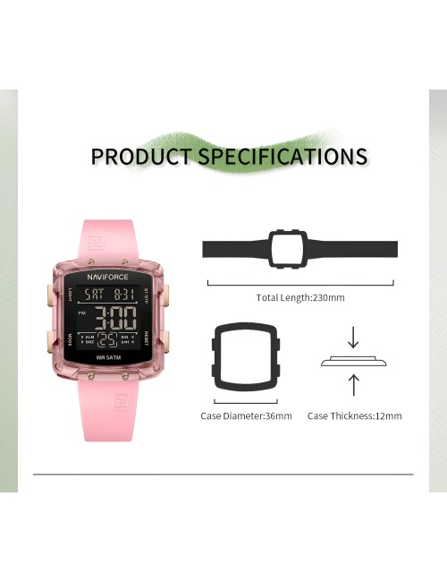Reloj Naviforce Sport Nf7121 Digital Mujer Goma + Estuche
