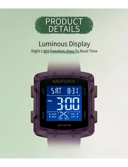 Reloj Naviforce Sport Nf7121 Digital Mujer Goma + Estuche