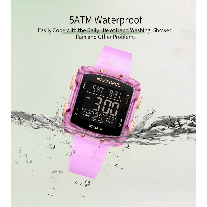 Reloj Naviforce Sport Nf7121 Digital Mujer Goma + Estuche