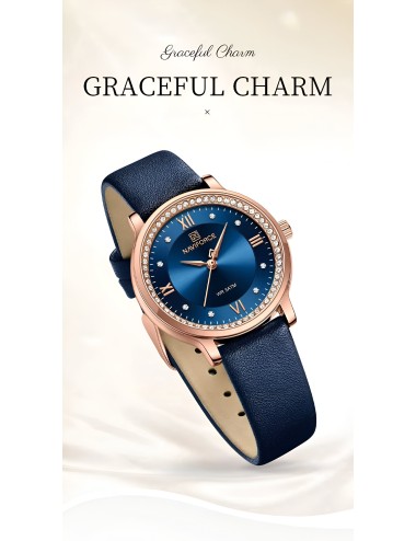 Reloj Naviforce Casual Nf5036 Mujer Cuero + Estuche