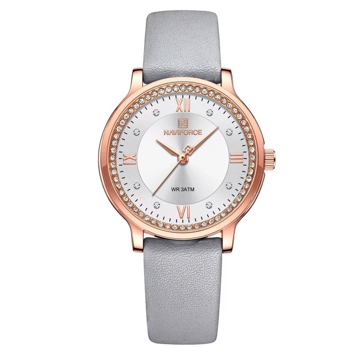 Reloj Naviforce Casual Nf5036 Mujer Cuero + Estuche