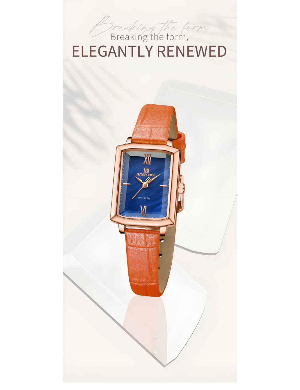 Reloj Naviforce Casual Nf5039 Mujer Cuero + Estuche