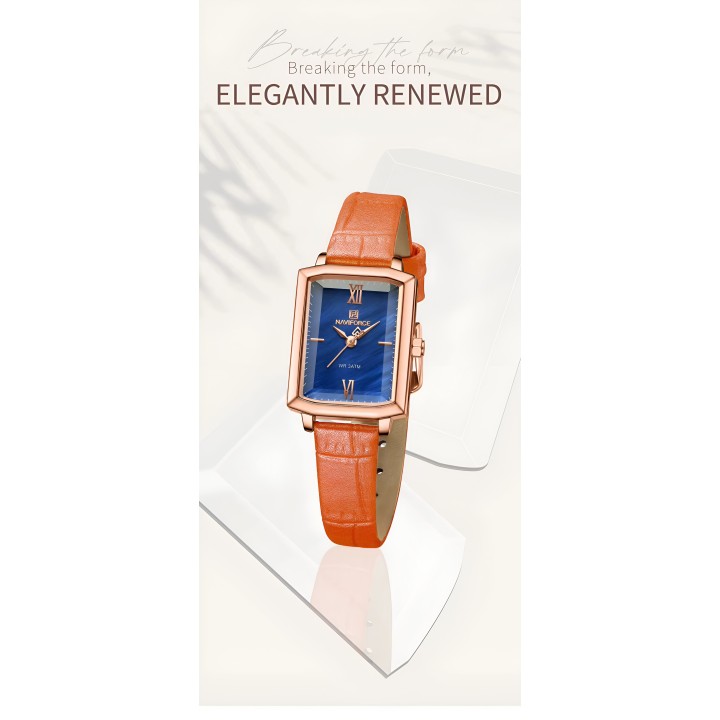 Reloj Naviforce Casual Nf5039 Mujer Cuero + Estuche