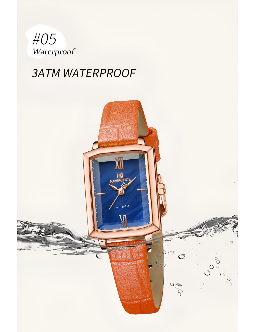 Reloj Naviforce Casual Nf5039 Mujer Cuero + Estuche