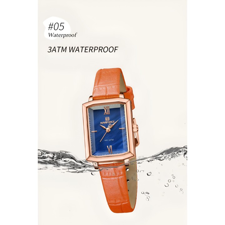 Reloj Naviforce Casual Nf5039 Mujer Cuero + Estuche