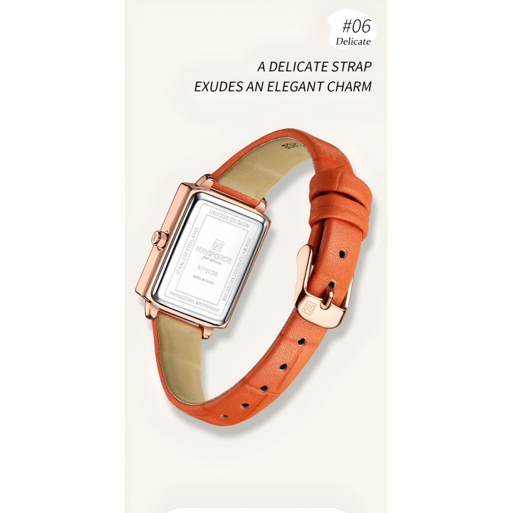 Reloj Naviforce Casual Nf5039 Mujer Cuero + Estuche