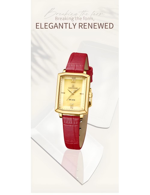 Reloj Naviforce Casual Nf5039 Mujer Cuero + Estuche