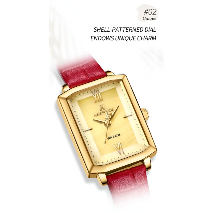 Reloj Naviforce Casual Nf5039 Mujer Cuero + Estuche