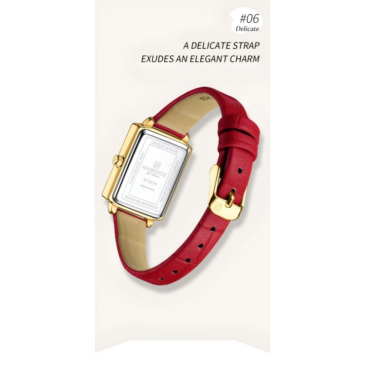 Reloj Naviforce Casual Nf5039 Mujer Cuero + Estuche