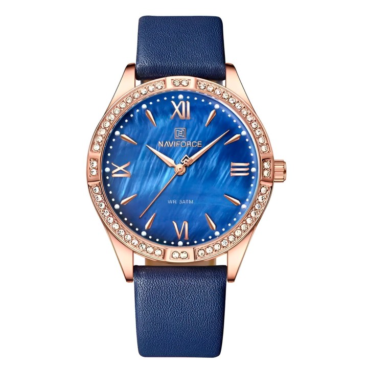 Reloj Naviforce Sport Nf5038 Mujer Cuero + Estuche