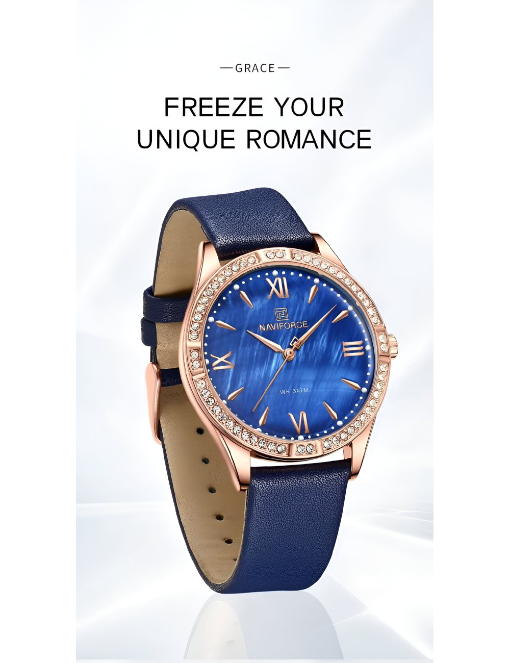 Reloj Naviforce Sport Nf5038 Mujer Cuero + Estuche
