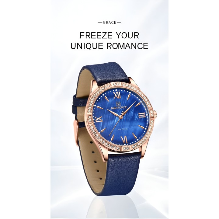 Reloj Naviforce Sport Nf5038 Mujer Cuero + Estuche