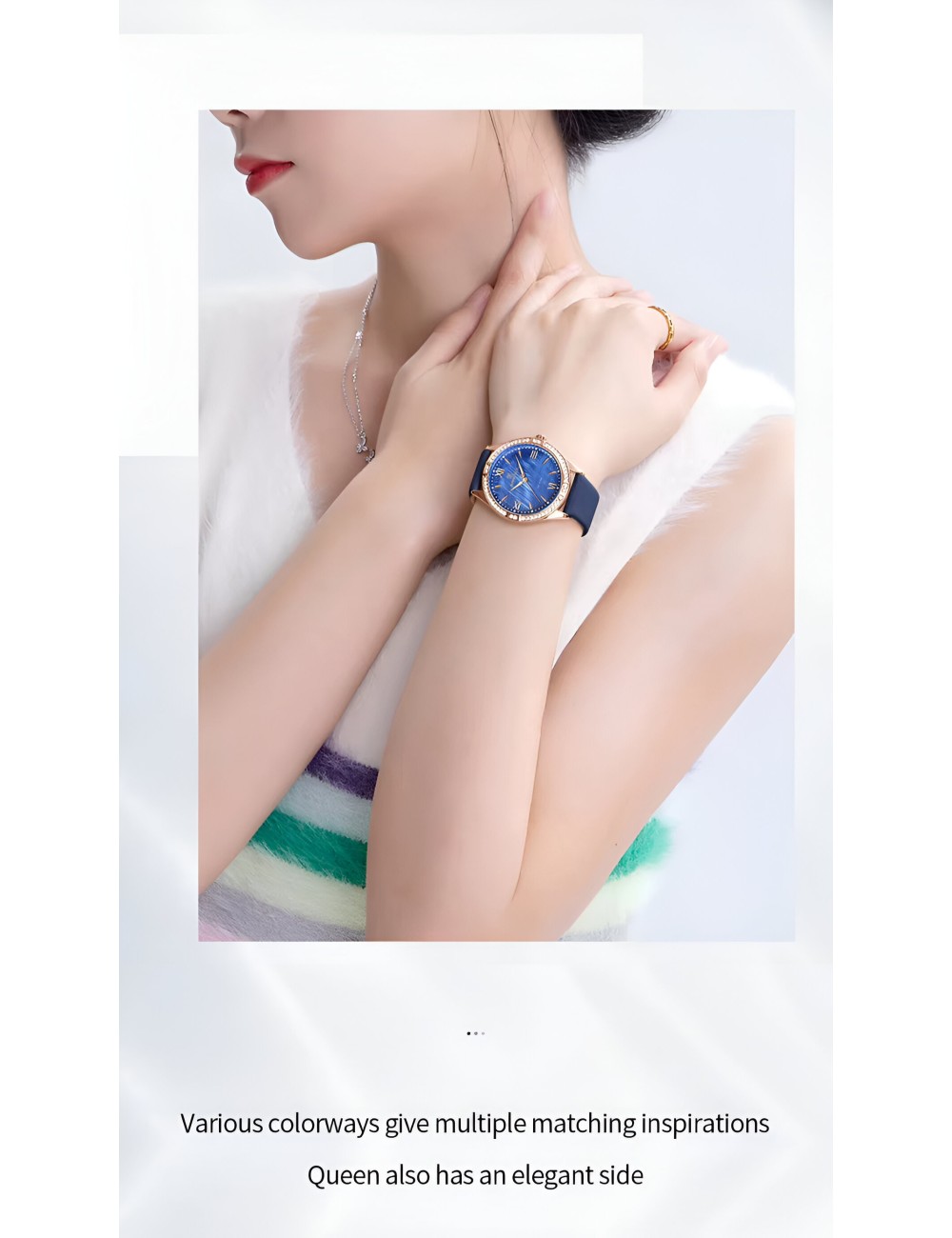 Reloj Naviforce Sport Nf5038 Mujer Cuero + Estuche