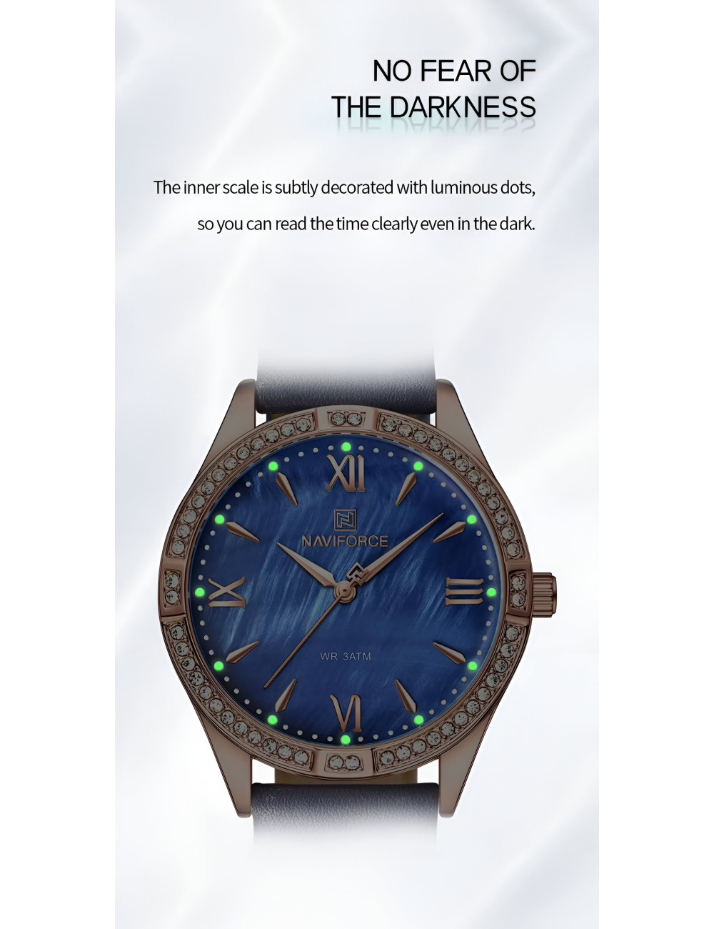 Reloj Naviforce Sport Nf5038 Mujer Cuero + Estuche