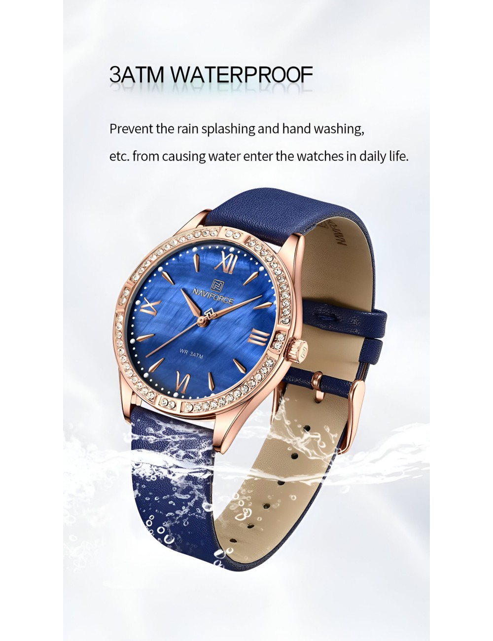 Reloj Naviforce Sport Nf5038 Mujer Cuero + Estuche