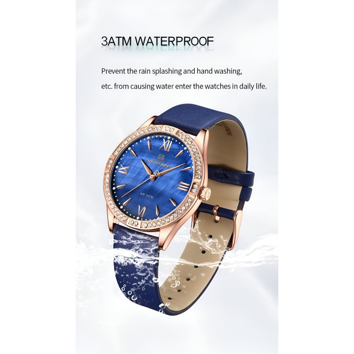 Reloj Naviforce Sport Nf5038 Mujer Cuero + Estuche