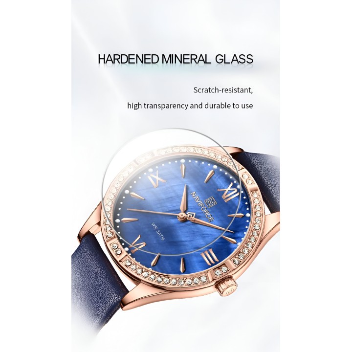 Reloj Naviforce Sport Nf5038 Mujer Cuero + Estuche