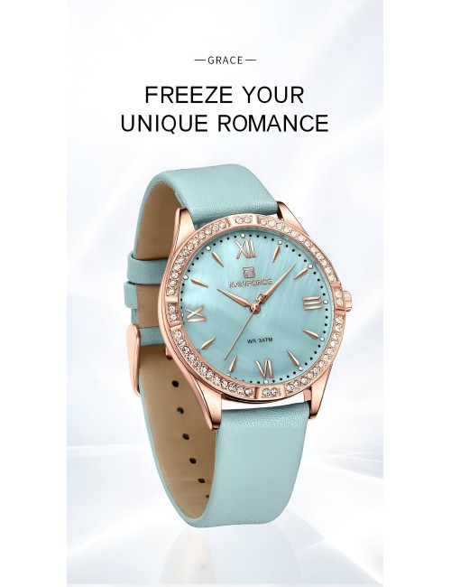 Reloj Naviforce Sport Nf5038 Mujer Cuero + Estuche