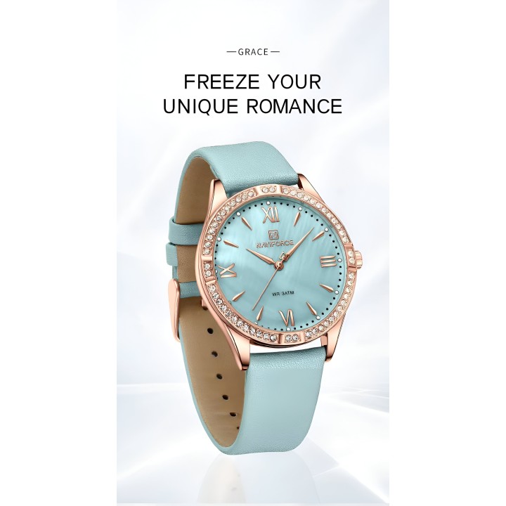 Reloj Naviforce Sport Nf5038 Mujer Cuero + Estuche