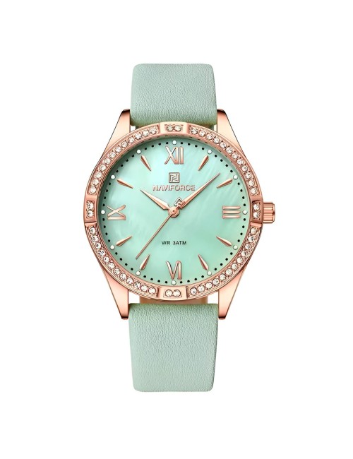 Reloj Naviforce Sport Nf5038 Mujer Cuero + Estuche