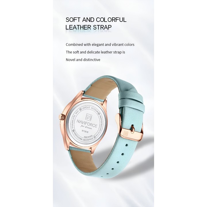 Reloj Naviforce Sport Nf5038 Mujer Cuero + Estuche