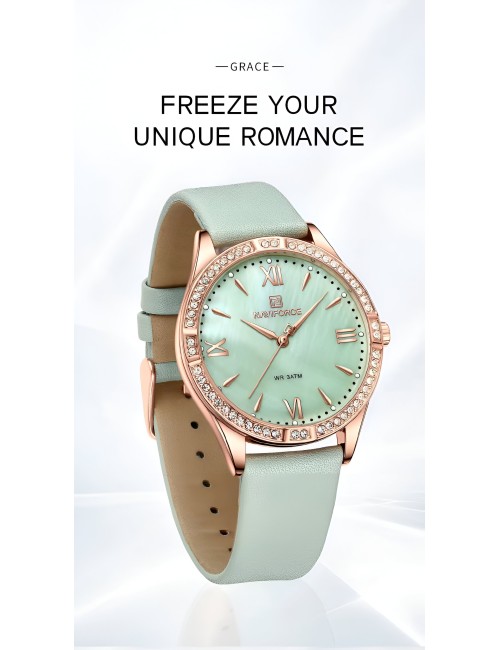 Reloj Naviforce Sport Nf5038 Mujer Cuero + Estuche