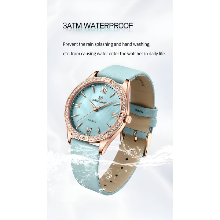 Reloj Naviforce Sport Nf5038 Mujer Cuero + Estuche