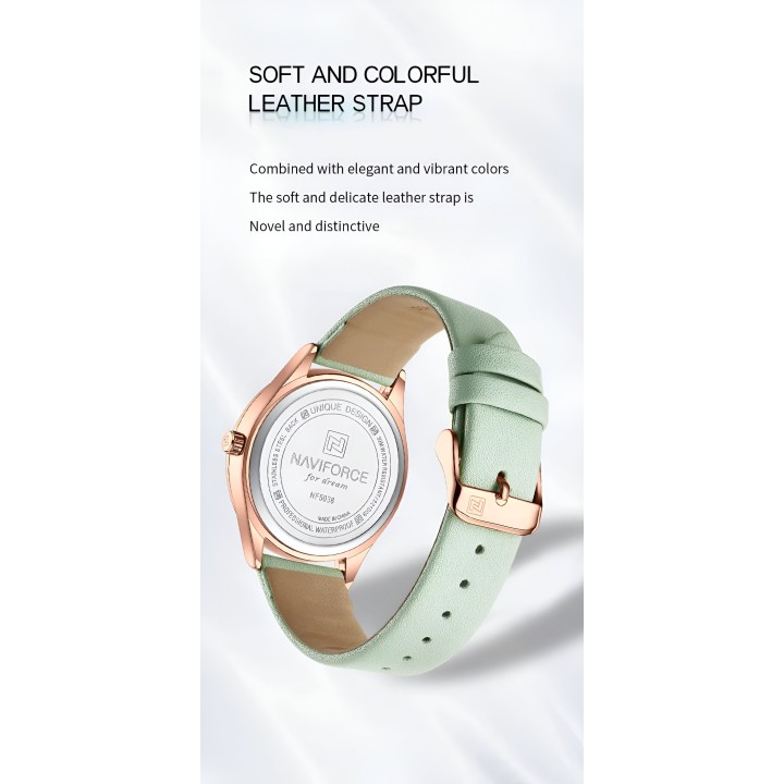 Reloj Naviforce Sport Nf5038 Mujer Cuero + Estuche