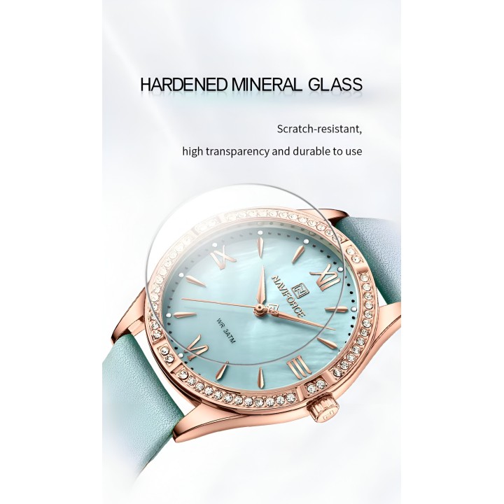 Reloj Naviforce Sport Nf5038 Mujer Cuero + Estuche