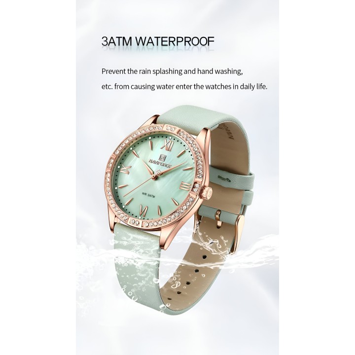 Reloj Naviforce Sport Nf5038 Mujer Cuero + Estuche