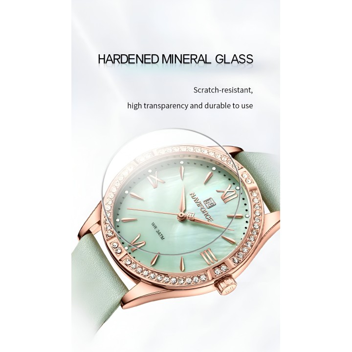 Reloj Naviforce Sport Nf5038 Mujer Cuero + Estuche