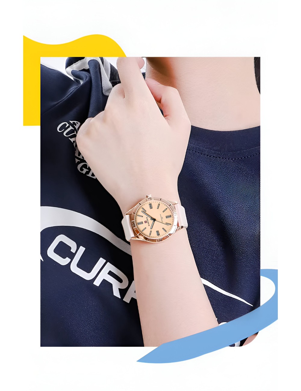 Reloj Naviforce Sport Nf5041 Mujer Goma + Estuche