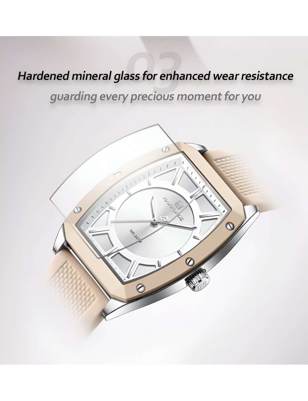 Reloj Naviforce Sport Nf5049 Mujer Goma + Estuche