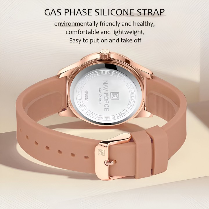 Reloj Naviforce Sport Nf5051 Mujer Goma + Estuche