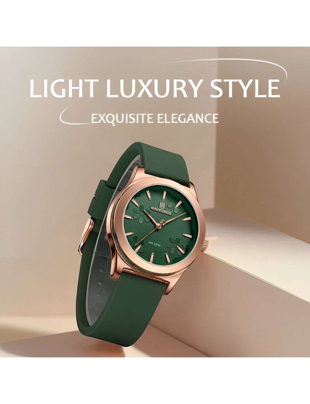 Reloj Naviforce Sport Nf5051 Mujer Goma + Estuche