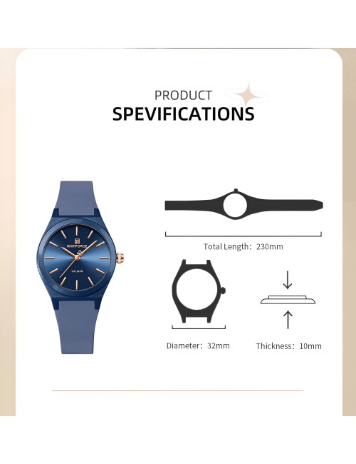 Reloj Naviforce Sport Nf5056 Mujer Goma + Estuche