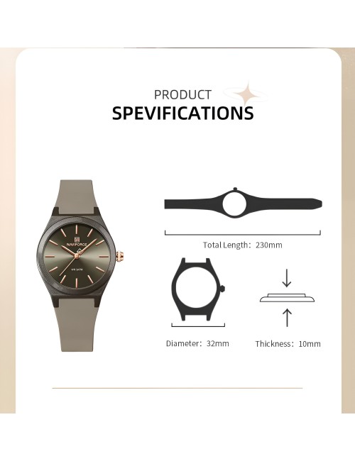 Reloj Naviforce Sport Nf5056 Mujer Goma + Estuche