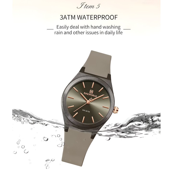 Reloj Naviforce Sport Nf5056 Mujer Goma + Estuche