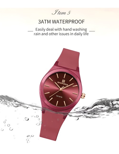 Reloj Naviforce Sport Nf5056 Mujer Goma + Estuche