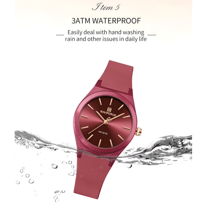 Reloj Naviforce Sport Nf5056 Mujer Goma + Estuche