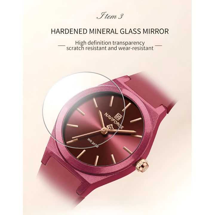 Reloj Naviforce Sport Nf5056 Mujer Goma + Estuche