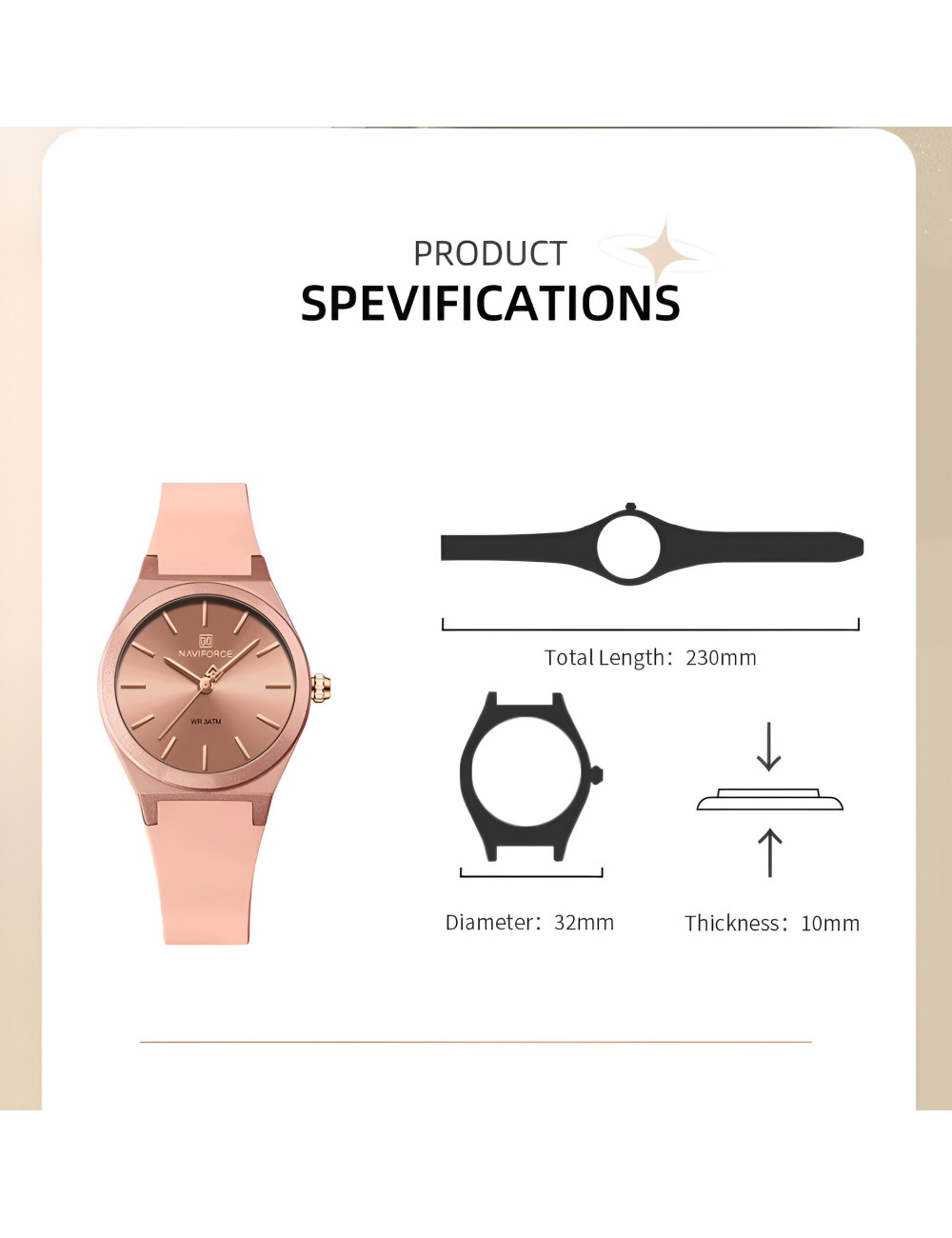 Reloj Naviforce Sport Nf5056 Mujer Goma + Estuche