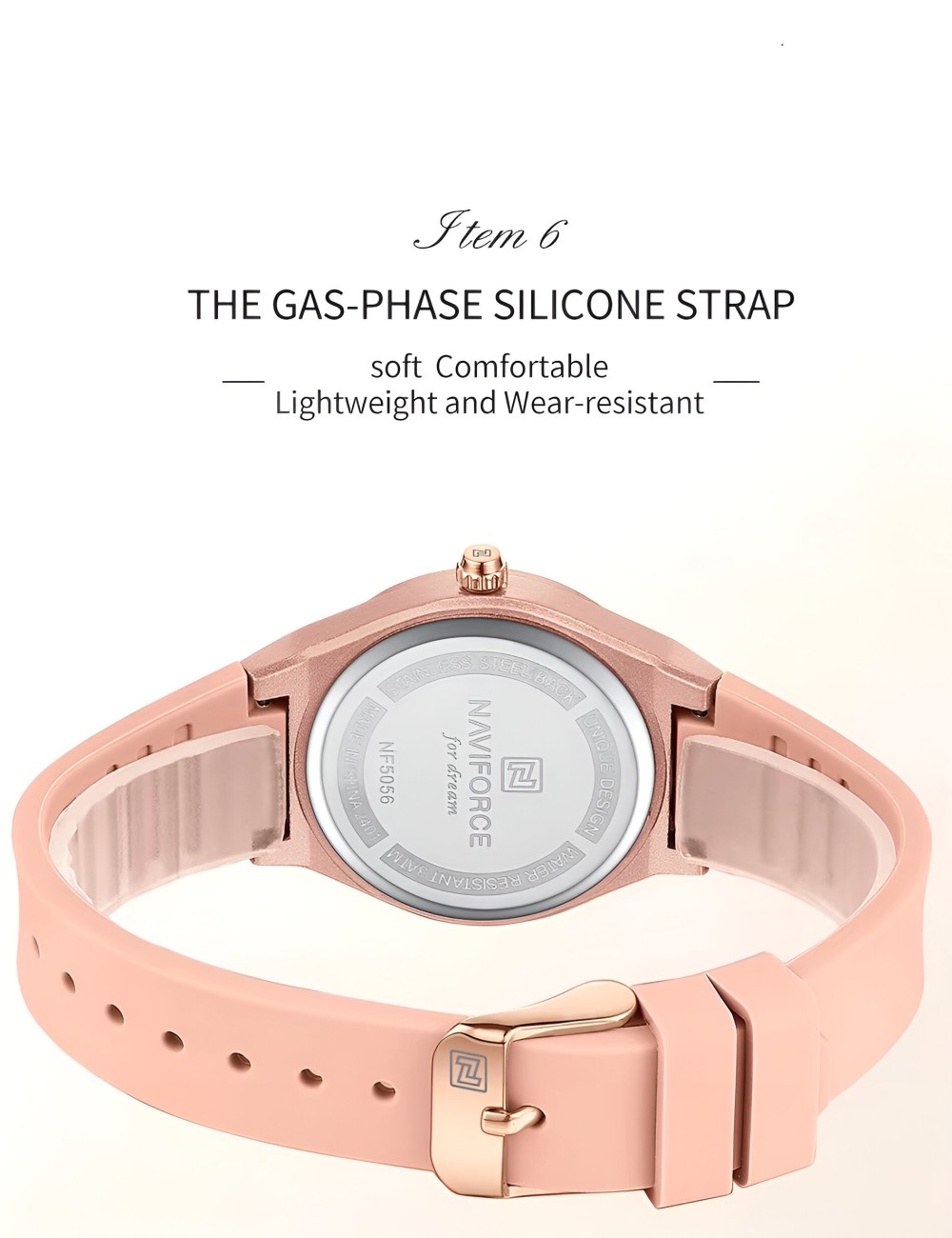 Reloj Naviforce Sport Nf5056 Mujer Goma + Estuche