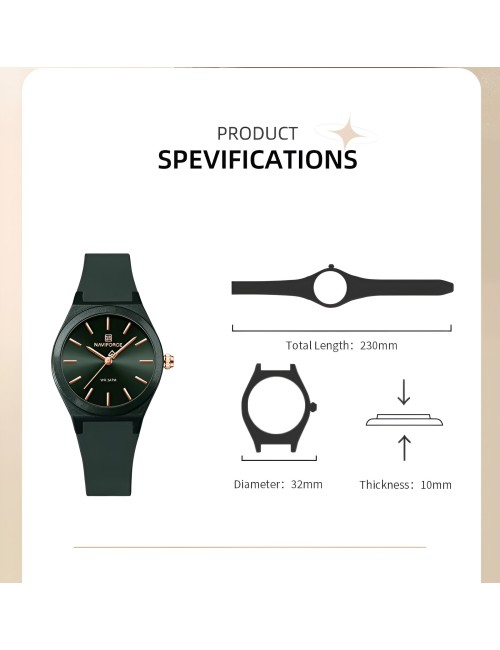 Reloj Naviforce Sport Nf5056 Mujer Goma + Estuche