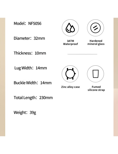 Reloj Naviforce Sport Nf5056 Mujer Goma + Estuche