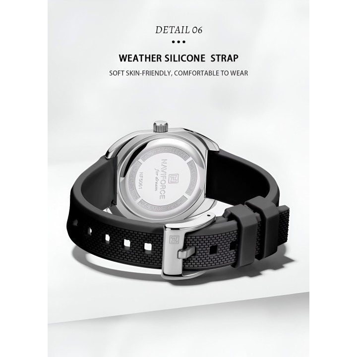 Reloj Naviforce Sport Nf5061 Mujer Goma + Estuche